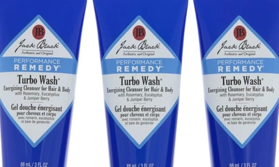 Shop Jack Black Road Warriors Turbo Wash® Energizing Cleanser For Hair & Body 3-pack $30 Value