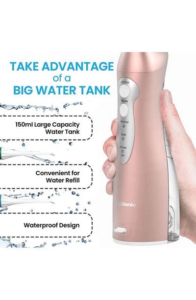 Shop Aquasonic Aqua Flosser In Rose Gold