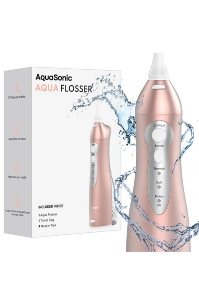 Shop Aquasonic Aqua Flosser In Rose Gold