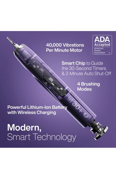 Shop Aquasonic Vibe Series Satin Violet Ultrasonic Whitening Toothbrush Wiht 8 Dupont Brush Heads & Travel Case