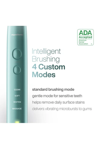 Shop Aquasonic Vibe Series Mint Green Ultrasonic Whitening Toothbrush With 8 Dupont Brush Heads & Travel Case