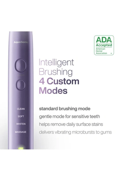 Shop Aquasonic Vibe Series Satin Violet Ultrasonic Whitening Toothbrush Wiht 8 Dupont Brush Heads & Travel Case