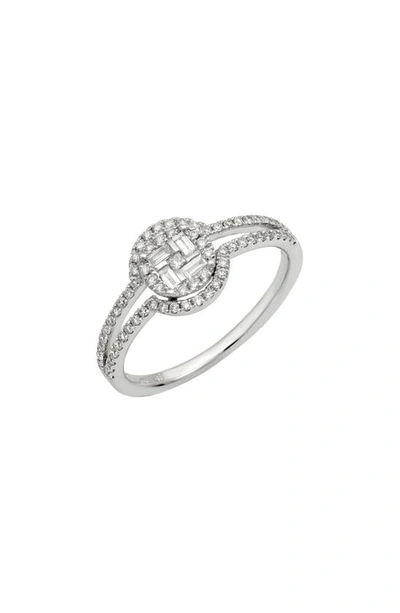 Shop Bony Levy Getty Gatsby Diamond Ring In 18k White Gold