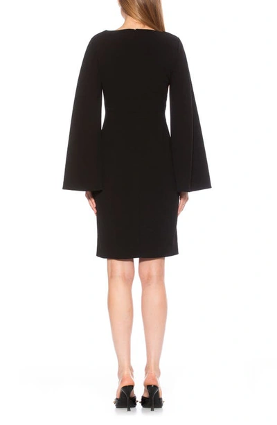 Shop Alexia Admor Bahari Bell Sleeve Sheath Dress In Black