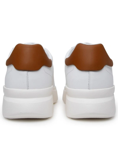 Shop Hogan H580 White Leather Sneakers