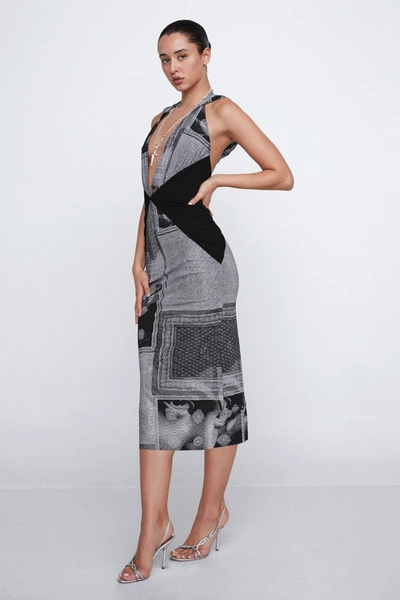 Shop Ho23 Joan Dress In Sciarpa Print