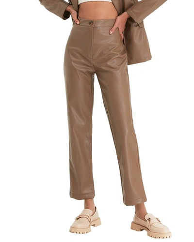 Shop Trendyol Trouser In Brown