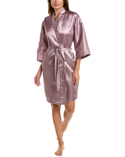 Shop Anna Kay Sweet Silk-blend Robe In Purple