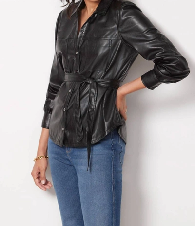 Paige Belize Shacket In Black In Black