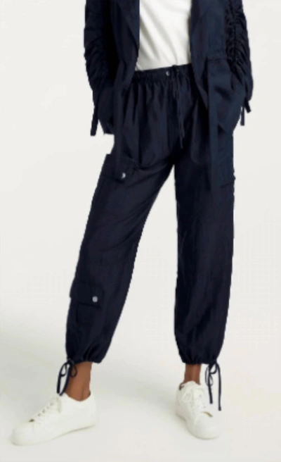 Shop Cinq À Sept Nitsan Cargo Cropped Pant In Navy In Blue