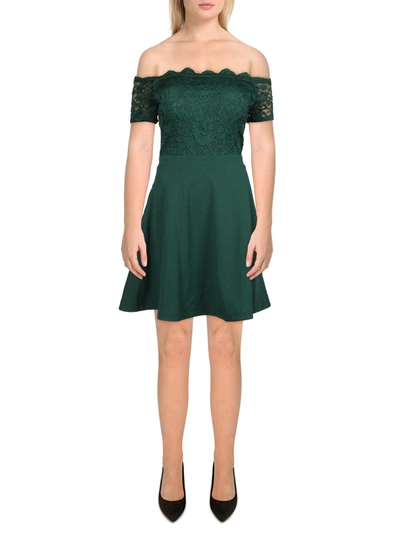 Shop City Studio Womens Lace Mini Cocktail And Party Dress In Gold