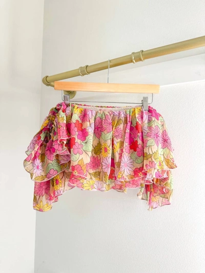 Shop Show Me Your Mumu Rossella Ruffle Top In Carnaby Floral In Multi
