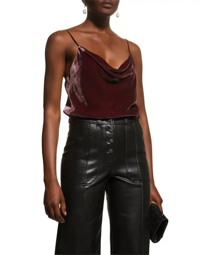 Cinq À Sept Marta Velvet Camisole In Red