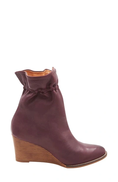 Shop Andre Assous Sunny Paperbag Wedge Boot In Wine