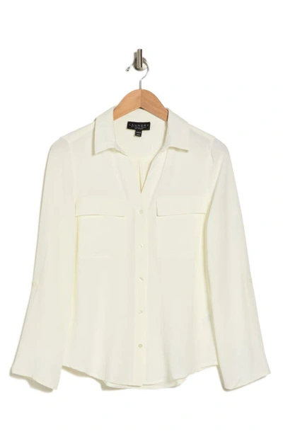 Shop Laundry By Shelli Segal Long Sleeve Blouse In Marshmallow