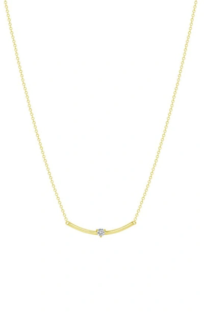 Shop Ron Hami 14k Gold Diamond Bar Necklace In Yellow Gold/ Diamond