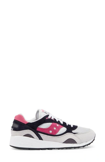 Shop Saucony Shadow 6000 Essential Sneaker In Gray/ Pink