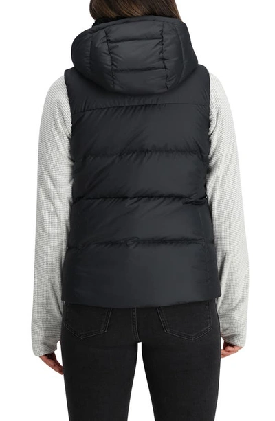 Outdoor Research Coldfront Ii Hooded 700 Fill Power Down Puffer Vest In Black