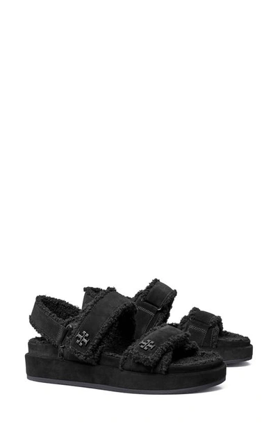 Shop Tory Burch Kira Sport Slingback Platform Sandal In Perfect Black / Nero