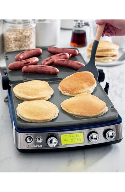 Greenpan Elite Ceramic Nonstick Multi Grill/griddle/waffle Maker In Oxford Blue