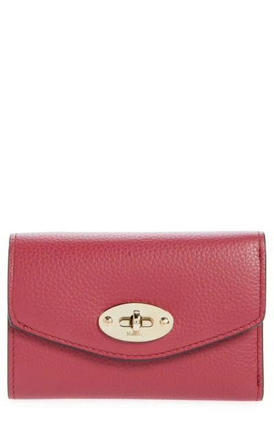 Shop Mulberry Darley Folded Leather Wallet In Wild Berry