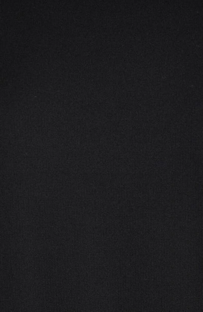 Moncler High Collar Knit Sweatshirt Contrast Trim In Black