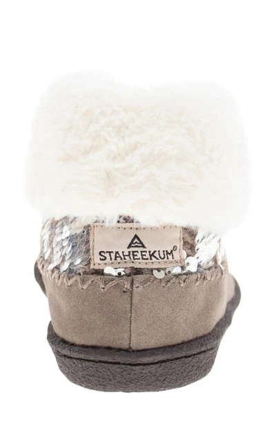 Shop Staheekum St Slumber Faux Fur Trim Slipper In Taupe