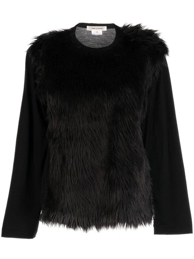 Comme Des Garçons Comme Des Garcons Faux Fux T Shirt In Black