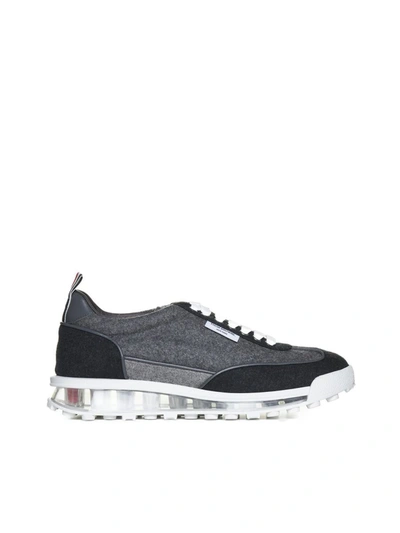 Shop Thom Browne Sneakers In Med Grey
