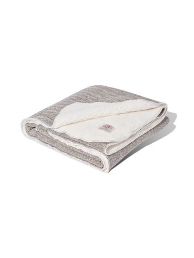 Faherty Whitewater High Pile Fleece Blanket In Latte