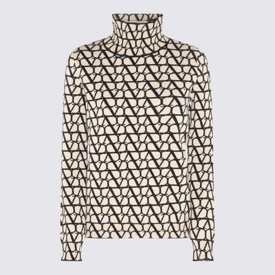 Shop Valentino Toile Iconographe Wool Jumper In Camel