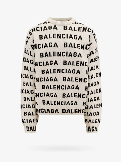 Shop Balenciaga Sweater In White