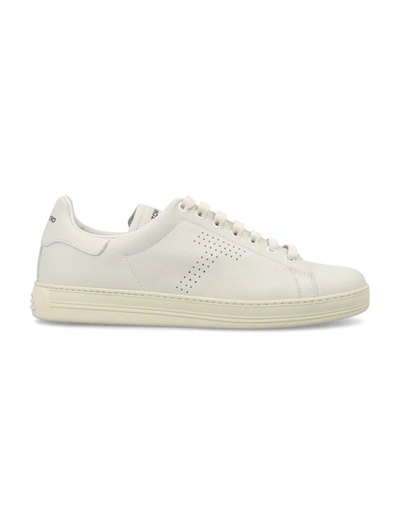 Shop Tom Ford Warwick Sneakers In White Butter