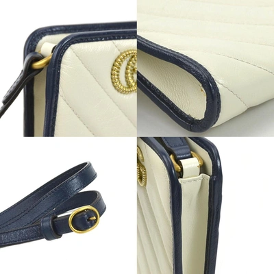 Shop Gucci Gg Matelassé Beige Leather Shoulder Bag ()