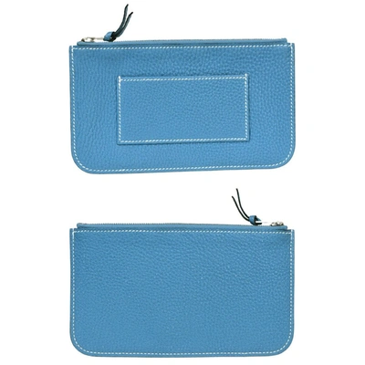 Dogon leather wallet Hermès Blue in Leather - 10685966