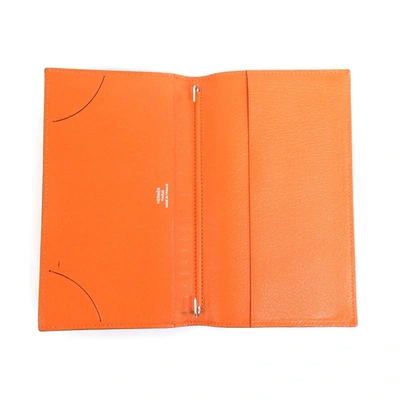 Shop Hermes Hermès Vision Pink Leather Wallet  ()