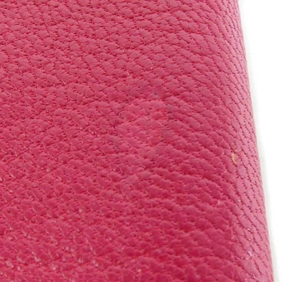 Shop Hermes Hermès Vision Pink Leather Wallet  ()