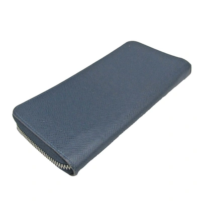 Pre-owned Louis Vuitton Zippy Wallet Vertical Navy Leather Wallet  ()
