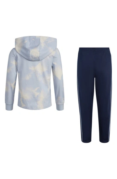 Adidas Originals Kids' Logo Hooded T-shirt & Track Pants Set In Wonder Blue