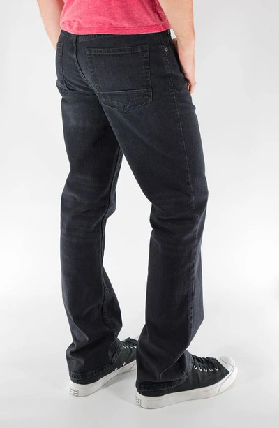 Shop Devil-dog Dungarees Relaxed Straight Leg Jeans In Black Mountain
