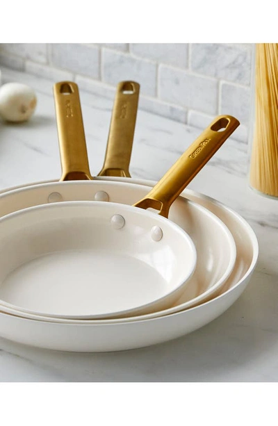 Greenpan 3 Piece Reserve Frypan Set In Cream