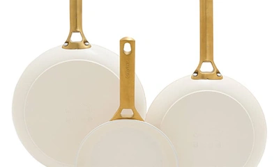 Greenpan 3 Piece Reserve Frypan Set In Cream
