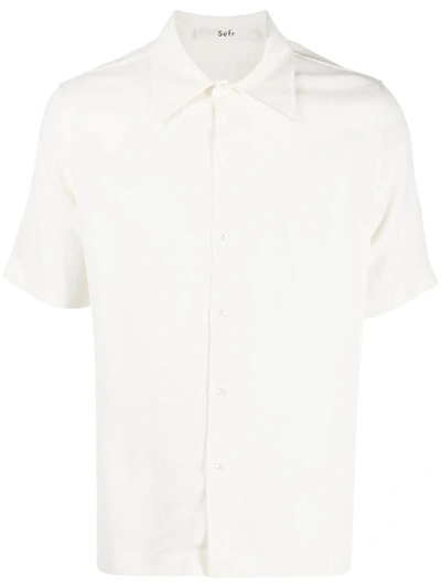 Séfr Sefr Suneham Crêpe Shirt In Off White