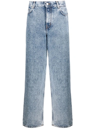 Shop Séfr Wide Cut Jeans In Blue