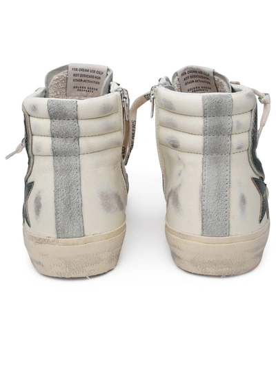 Shop Golden Goose Slide Sneakers In White Leather