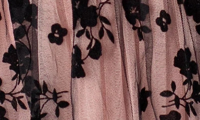 Popatu Kids' Floral Mesh & Tulle Dress In Peach