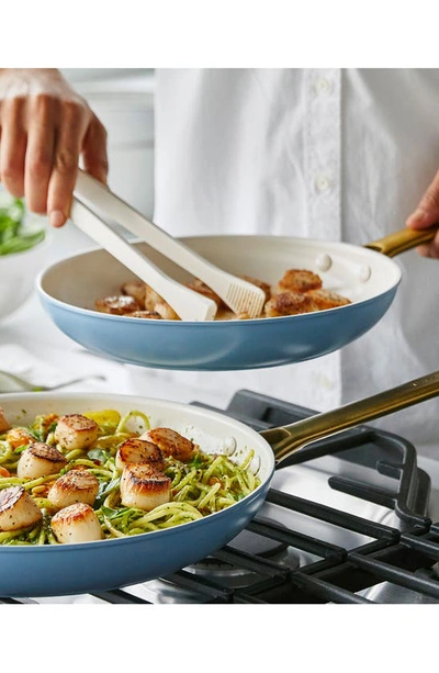 Shop Greenpan Reserve 10-piece Ceramic Nonstick Cookware Set In Sky Blue