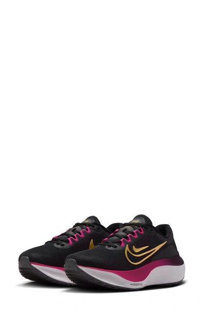 Shop Nike Zoom Fly 5 Running Shoe In Black/ Gold/ White/ Fireberry