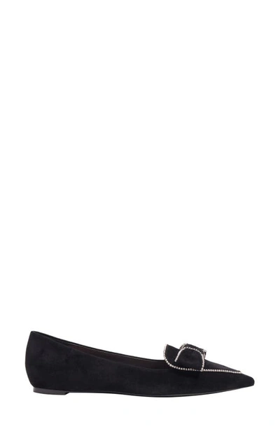 Shop Kate Spade Be Dazzled Pointed Toe Flat In Black