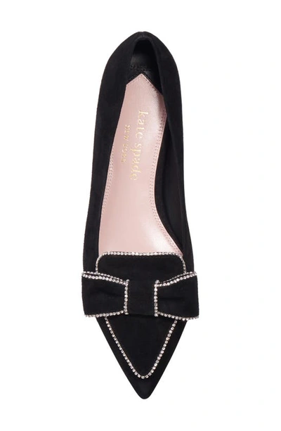 Shop Kate Spade Be Dazzled Pointed Toe Flat In Black